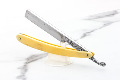 5/8" Vintage Restored 133 Red Imp Ludo Straight Razor With Coffin