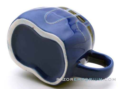 Blue Jeans Porcelain Shave Mug