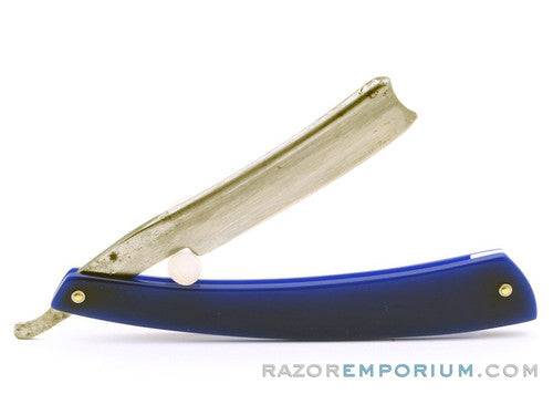 6/8" Vintage Cast Steel "Warranted" Straight Razor w/ Acrylic Scales
