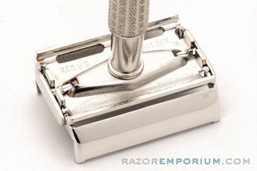 1956 Gillette  Flair Tip Super Speed Safety Razor Rhodium Revamp B3