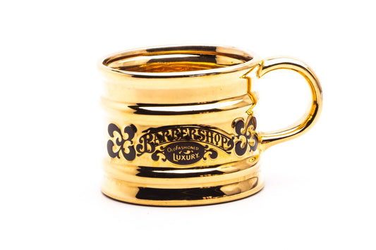 Classic  Gold 1976 Franklin Toiletry Barbershop Old Fashioned Luxury Shaving Mug