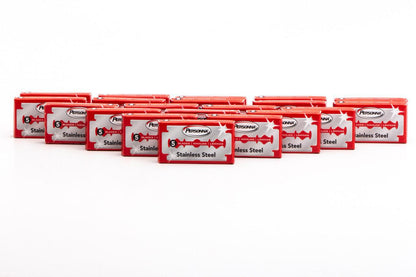 Personna Red Double Edge (DE) Safety Razor Blades