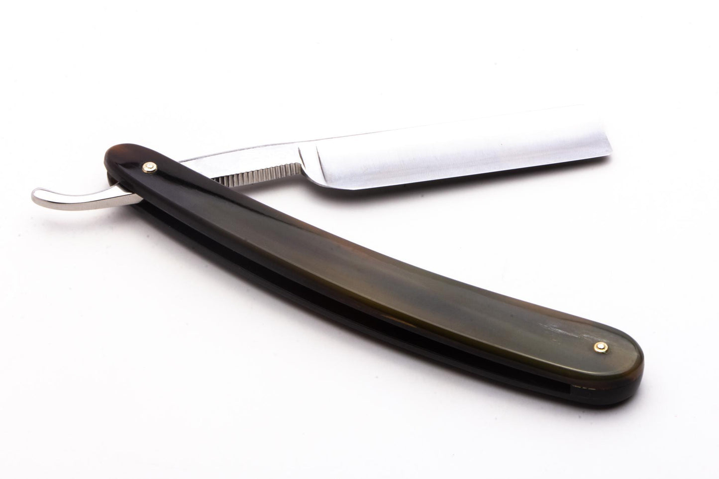 5/8" Ralf Aust Square Point Straight Razor | Horn Scales