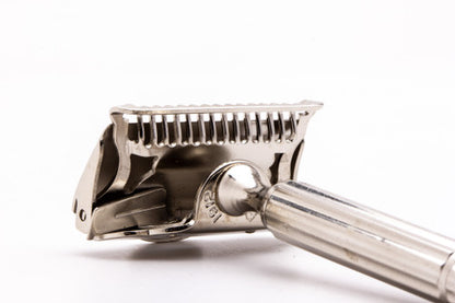 Vintage Gem 1912 Style Single Edge Safety Razor with Cigarette Case & Blade Bank