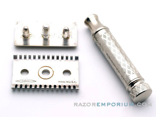 1924 Gillette New Improved Norfolk Tuckaway DE Safety Razor