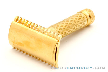 1920's Gillette New Improved Style Milady (DE) Travel Safety Razor Set w/ Blade Bank & Travel Case