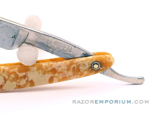 5/8" Geneva Cutlery Co. Hollow Ground Straight Razor w/ Original Scales