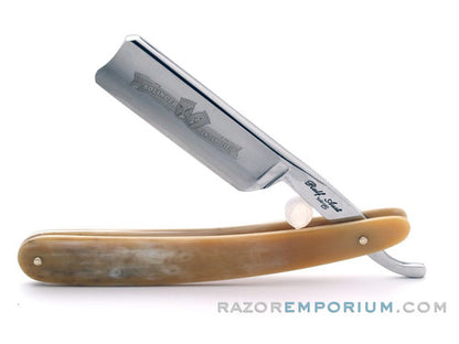 7/8" Ralf Aust Spanish Tip  Straight Razor | Horn Scales
