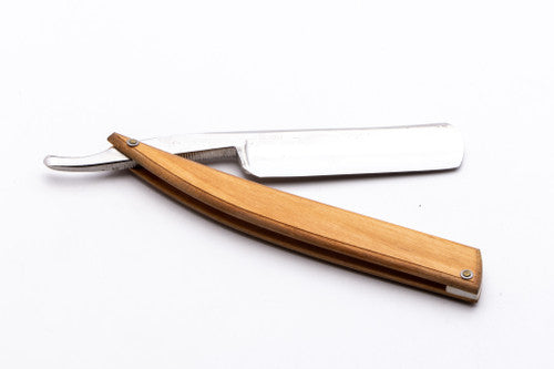 5/8" 208 Gold Dollar Straight Razor With Wood Scales