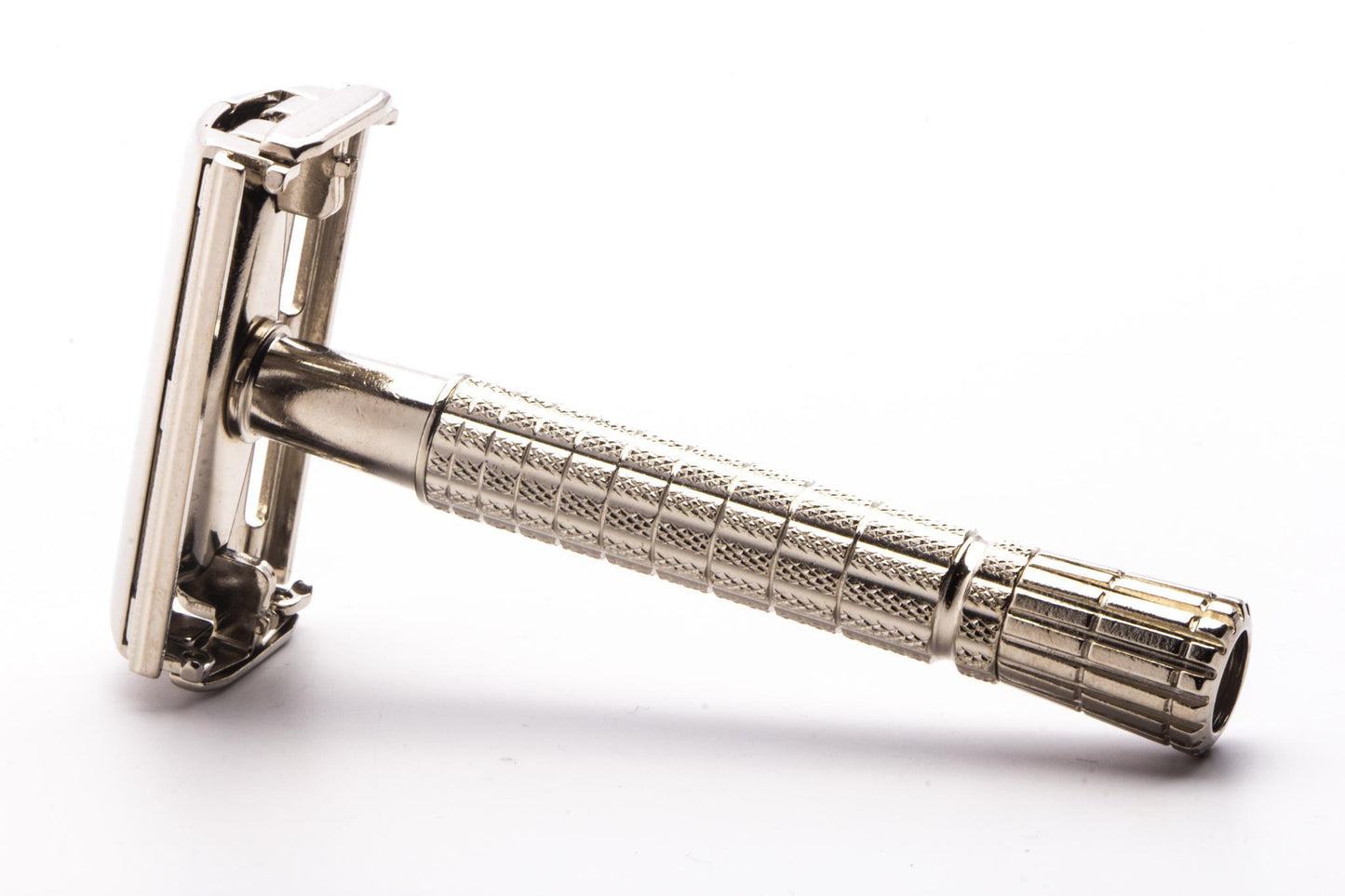 1959 E4 Gillette Flare Tip Super Speed Double Edge Safety Razor | Factory Nickel Revamp