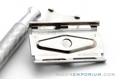 1974 Gillette Aluminum Handle Tech Safety Razor - Made in Brazil