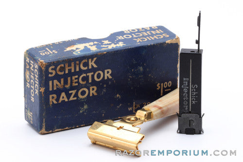1950's Eversharp Schick Gold Injector with Cream Bakelite Handle