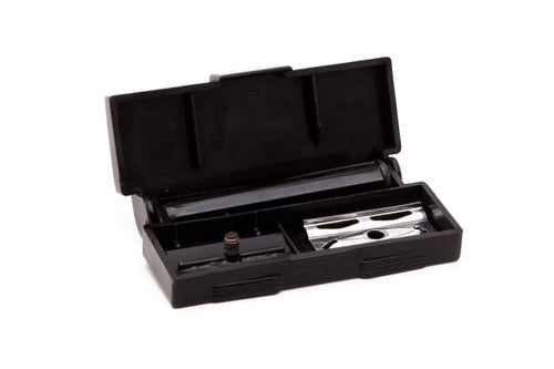 1940's WW2 Gillette Tech Safety Razor with Black Plastic Handle & Case