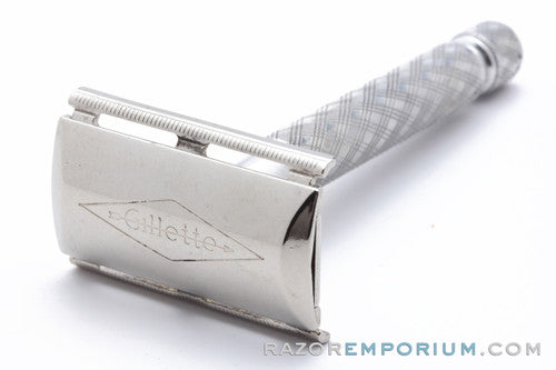 1961 Gillette Ball End Tech Spiral Handle Razor - Nickel Revamp