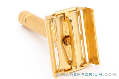 1950's Gillette Gold Light Duty Aluminum Rocket Safety Razor | Made in England