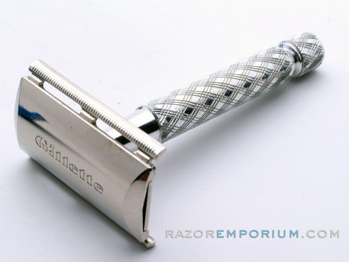 1965 K1 Gillette Aluminum Spiral Handle Tech Safety Razor Set | Made in Germany