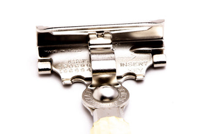 1950's Schick Injector Cream Bakelite Handle | Factory Nickel Revamp