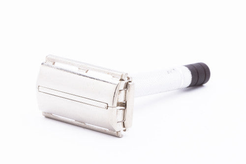 1951 W3 Gillette Black Tip DE Super Speed Safety Razor | Original Condition