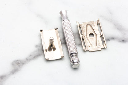 1969 O1 Gillette Spiral Handle Ball End Tech Safety Razor | Original Condition