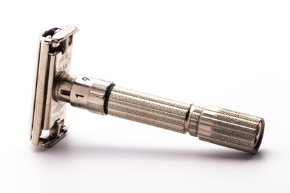 1961 G1 Gillette Fatboy Double Edge Safety Razor | Factory Nickel Revamp