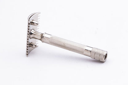 1919 Gillette Single Ring Old Type Safety Razor | Factory Nickel Revamp