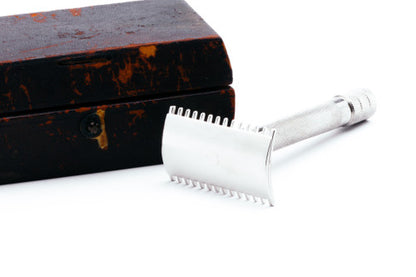 1920 Gillette Double Ring Old Type Safety Razor Set w/ Case & Blade Banks