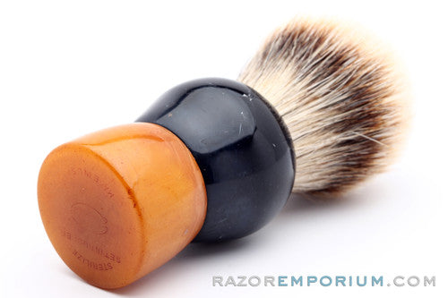 Fuller Vintage Shave Brush Silver Tip Badger Revamp