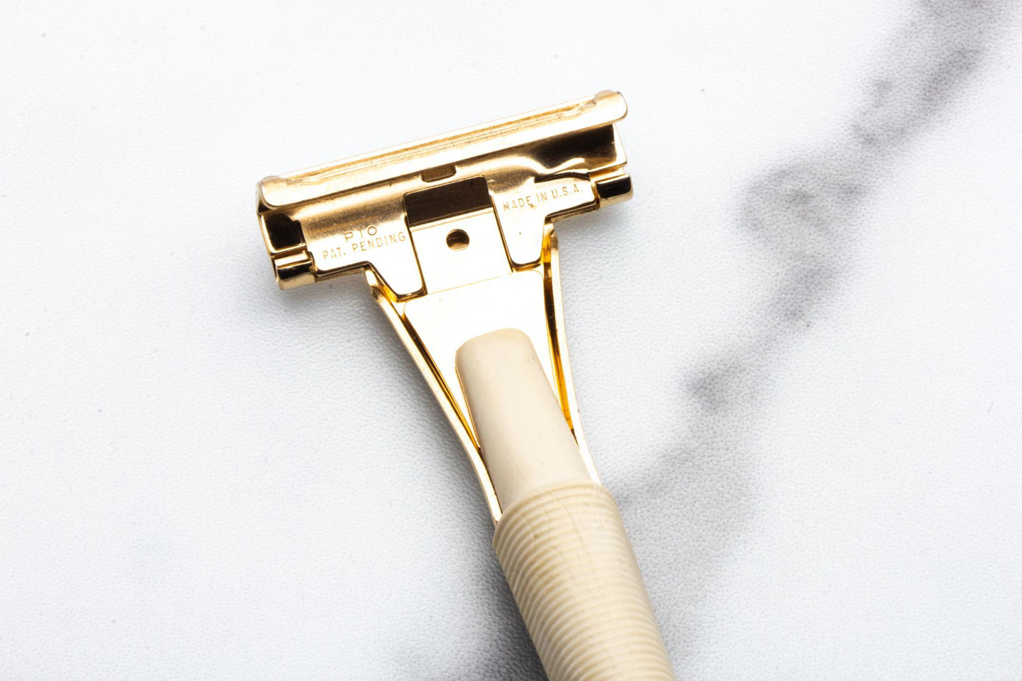 1960s Schick Injector Razor Gold Head Cream Handle | Original Condition