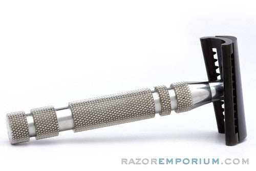 iKon Stainless Steel DLC Slant Razor - Shave Ready