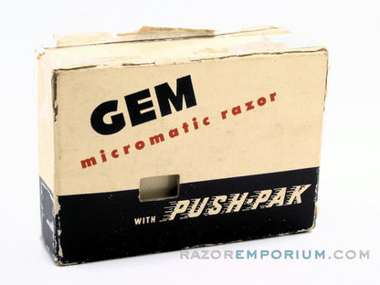 1950's Gem Micromatic "Bullet Tip" Single Edge Safety Razor w/ Box & Injector