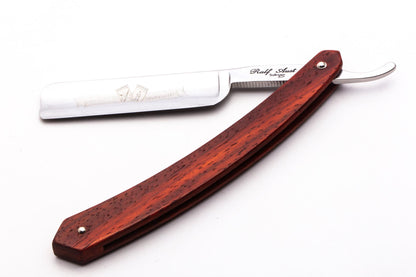 5/8" Ralf Aust Spanish Tip Straight Razor | Red Wood Scales & Jimps