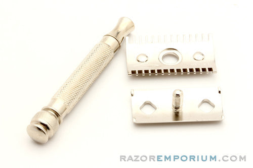 1930's Gillette Goodwill Double Edge Safety Razor w/ Replica Handle | Nickel Revamp