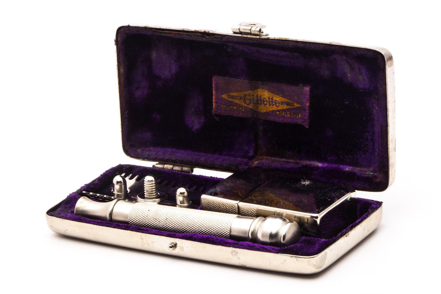 1909 Gillette ABC Pocket Edition Set With Basket Weave Case | Original Condition