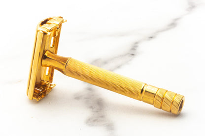1941 Gillette Ranger Tech Double Edge Safety Razor Set | 24K Gold Revamp