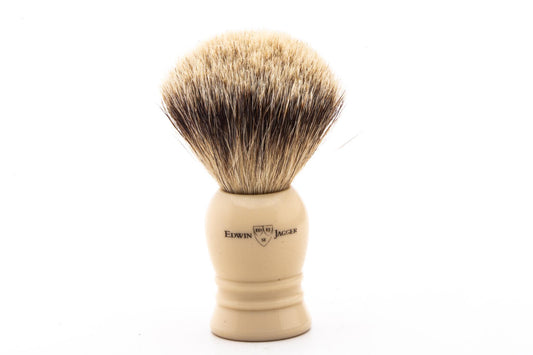 Edwin Jagger | Faux Ivory with Silvertip Badger Knot