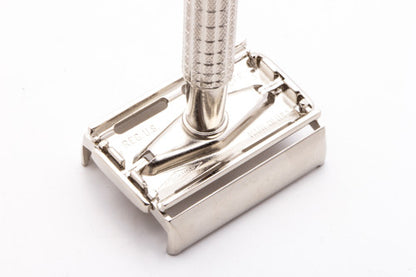 1960 F3 Gillette Flare Tip Super Speed Safety Razor | Factory Nickel Revamp