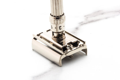 1965 K2 Gillette Slim Adjustable TTO Double Edge Safety Razor  | Factory Nickel Revamp