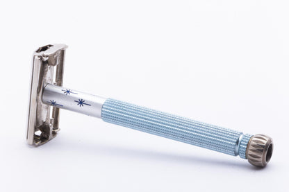 1969 O1 Lady Gillette Blue Star DE Safety Razor Set | Original Condition