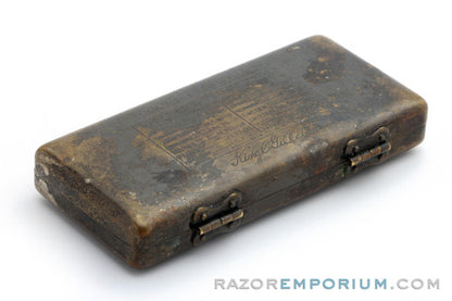1910's Gillette Silver ABC Pocket Edition Old Type Shell Open Comb DE Razor Set