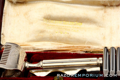 1920's C.V. Heljestrand Stainless Steel Single Edge Razor Set | Eskilstuna, Sweden