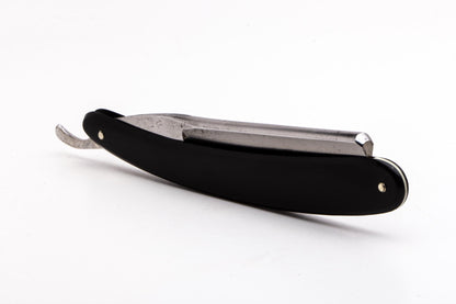7/8" Filarmonica "Doble Temple" #14 Black/Silver Inlay Straight Razor w/ Coffin | Spain