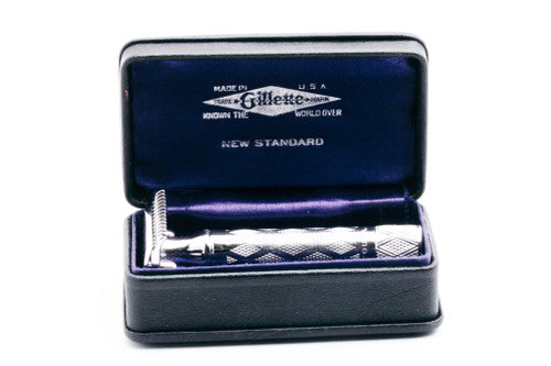 1921 Gillette New Standard Safety Razor with Case - Rhodium Revamp