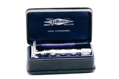 1921 Gillette New Standard Safety Razor with Case - Rhodium Revamp