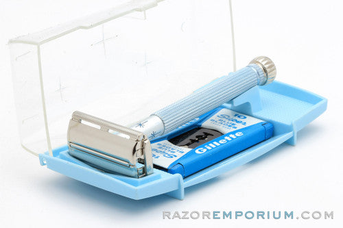 1963 Gillette I1 Blue Star Lady Gillette DE Safety Razor