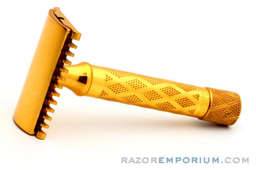 1932 Gillette Criterion Gold Open Comb DE Razor Set w/ Blade Bank