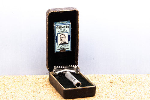 1938 Gillette Senator Double Edge Safety Razor Set | Original Condition