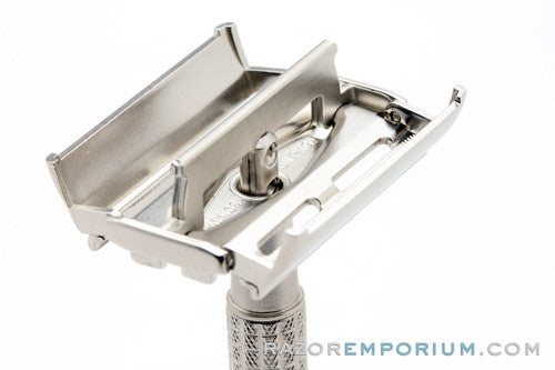 1959 E4 Gillette Flare Tip TTO Super Speed DE Safety Razor | Factory Nickel Revamp