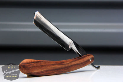5/8" Half Hollow straight edge razor | w/ Original Wood Scales
