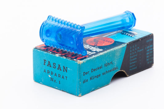 1930's Fasan Open Comb Slant Bakelite Double Edge Razor Set | Original Condition