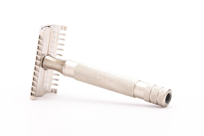 1930's Gillette Canadian NEW Long Comb Double Edge Safety Razor | Factory Nickel Revamp